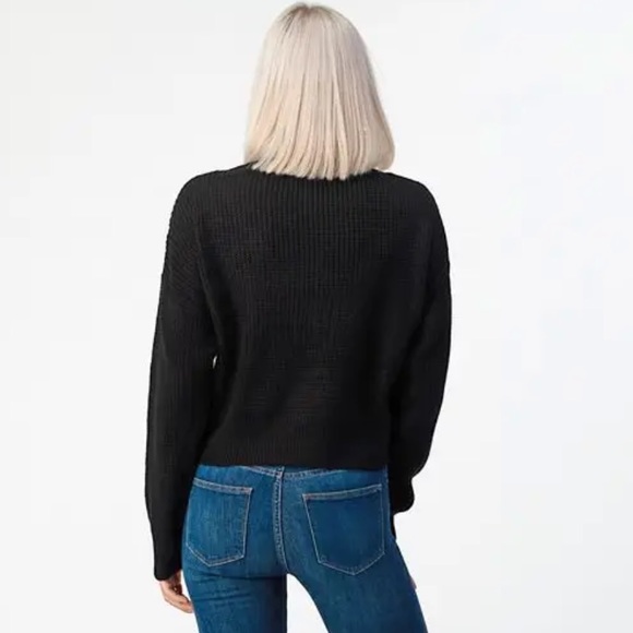 🆕 Black Ribbed V Neck Knit Sweater With Buttons - Picture 5 of 5